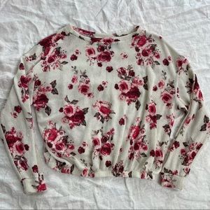 Floral light sweater